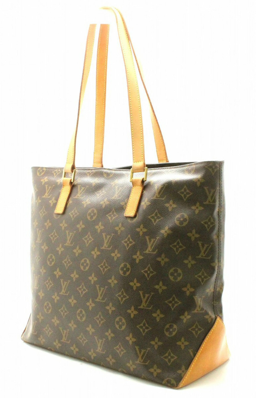 Louis Vuitton Tote Monogram Mezzo Shoulder Cabas Bag Brown